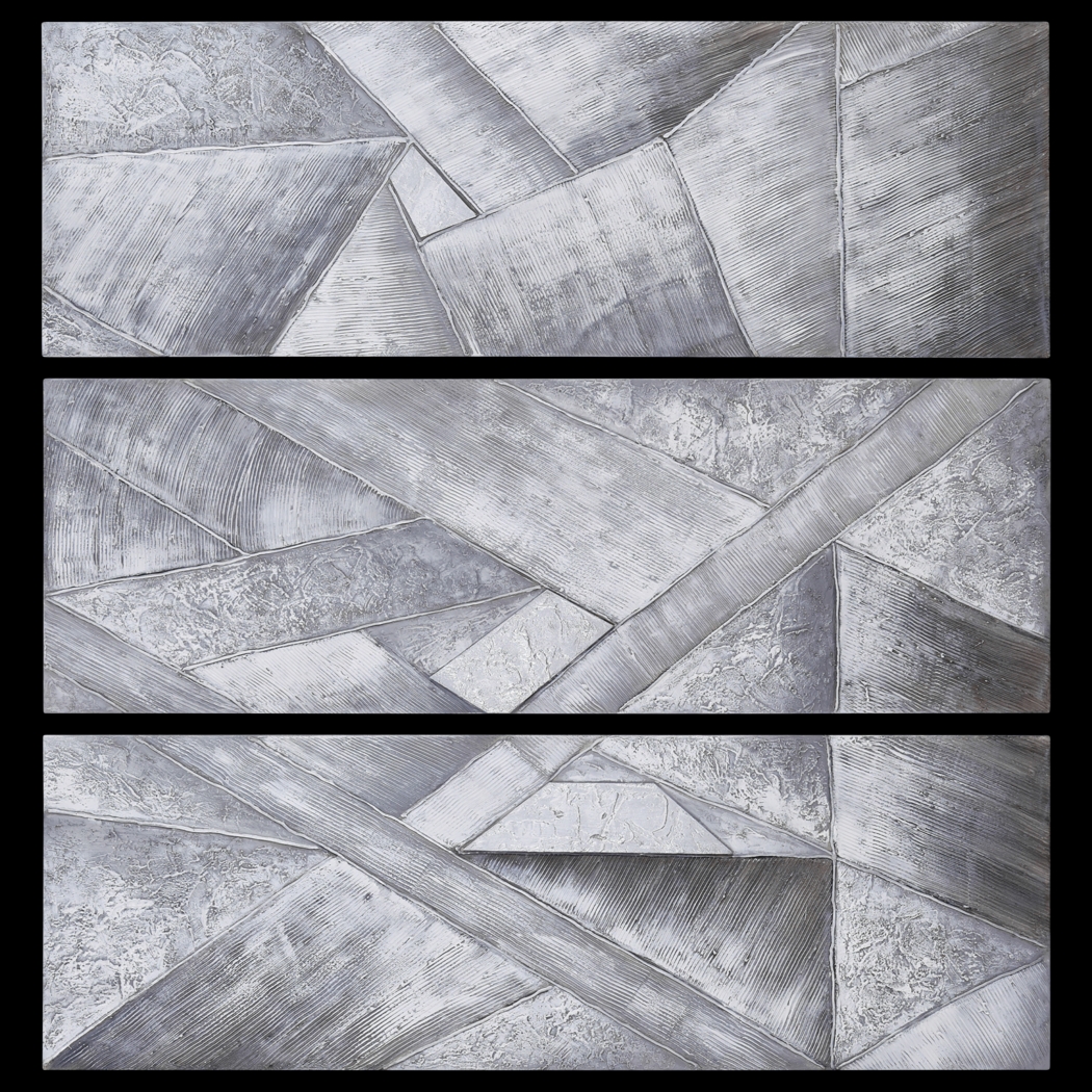 Dividing Thoughts Gray Artwork, Set of 3 - Thumbnail - Image 3
