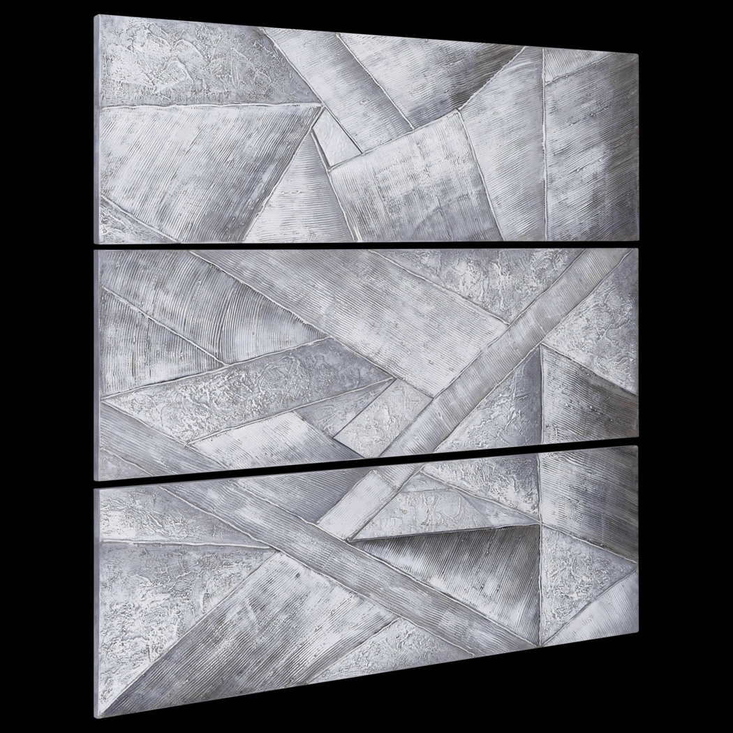 Dividing Thoughts Gray Artwork, Set of 3 - Thumbnail - Image 4