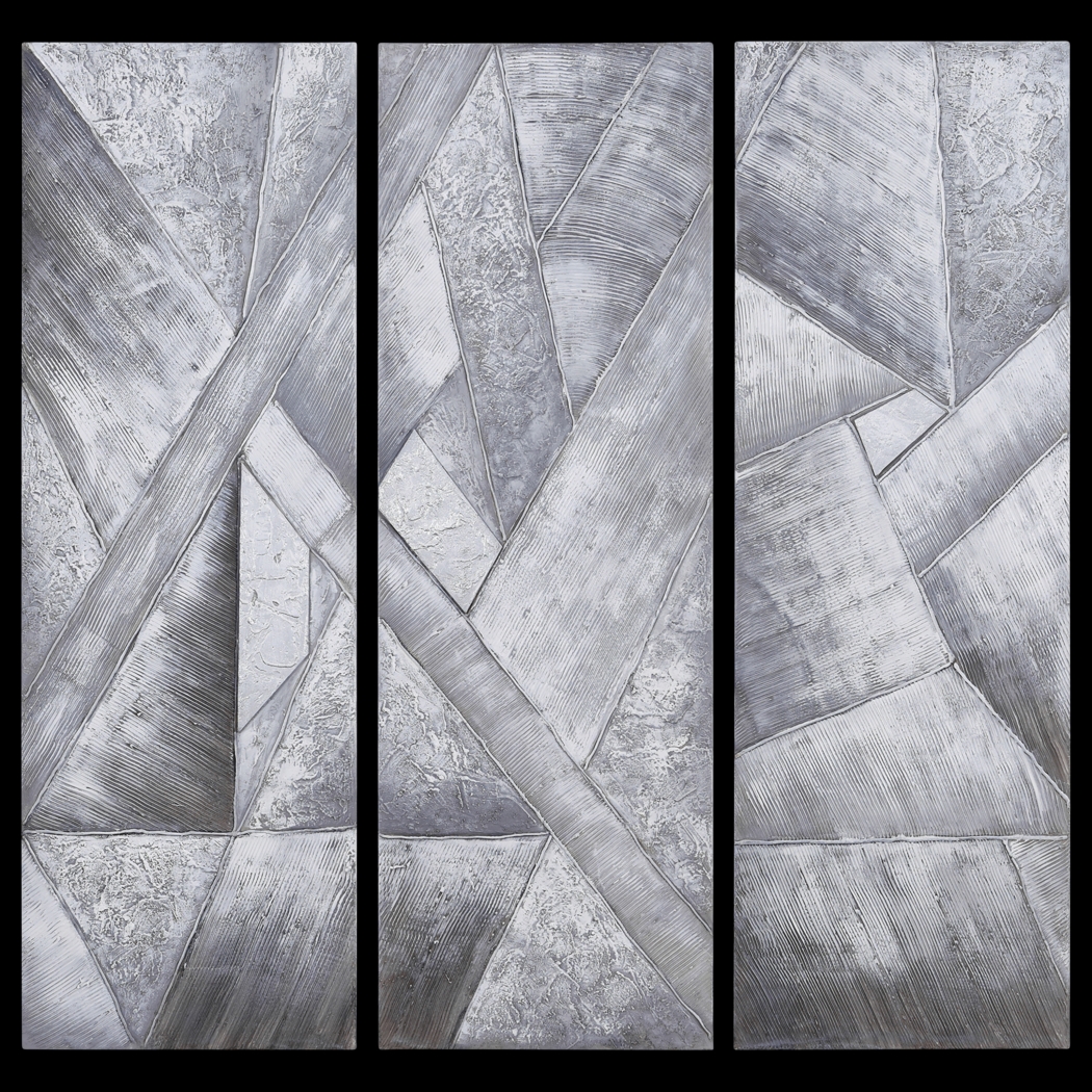 Dividing Thoughts Gray Artwork, Set of 3 - Thumbnail - Image 1