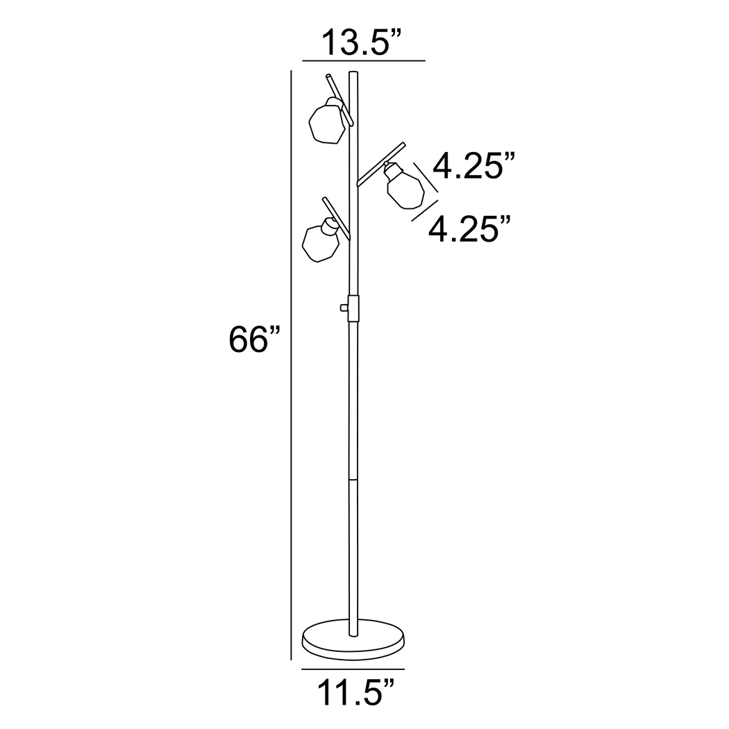 Divot Summit Gold Floor Lamp - Thumbnail - Image 4