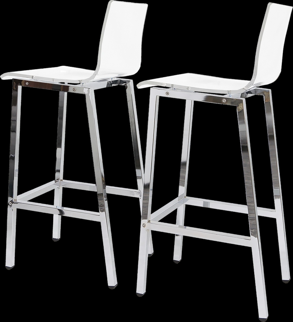 Dixato Chrome Bar Stool, Set of 2 - Thumbnail - Image 6
