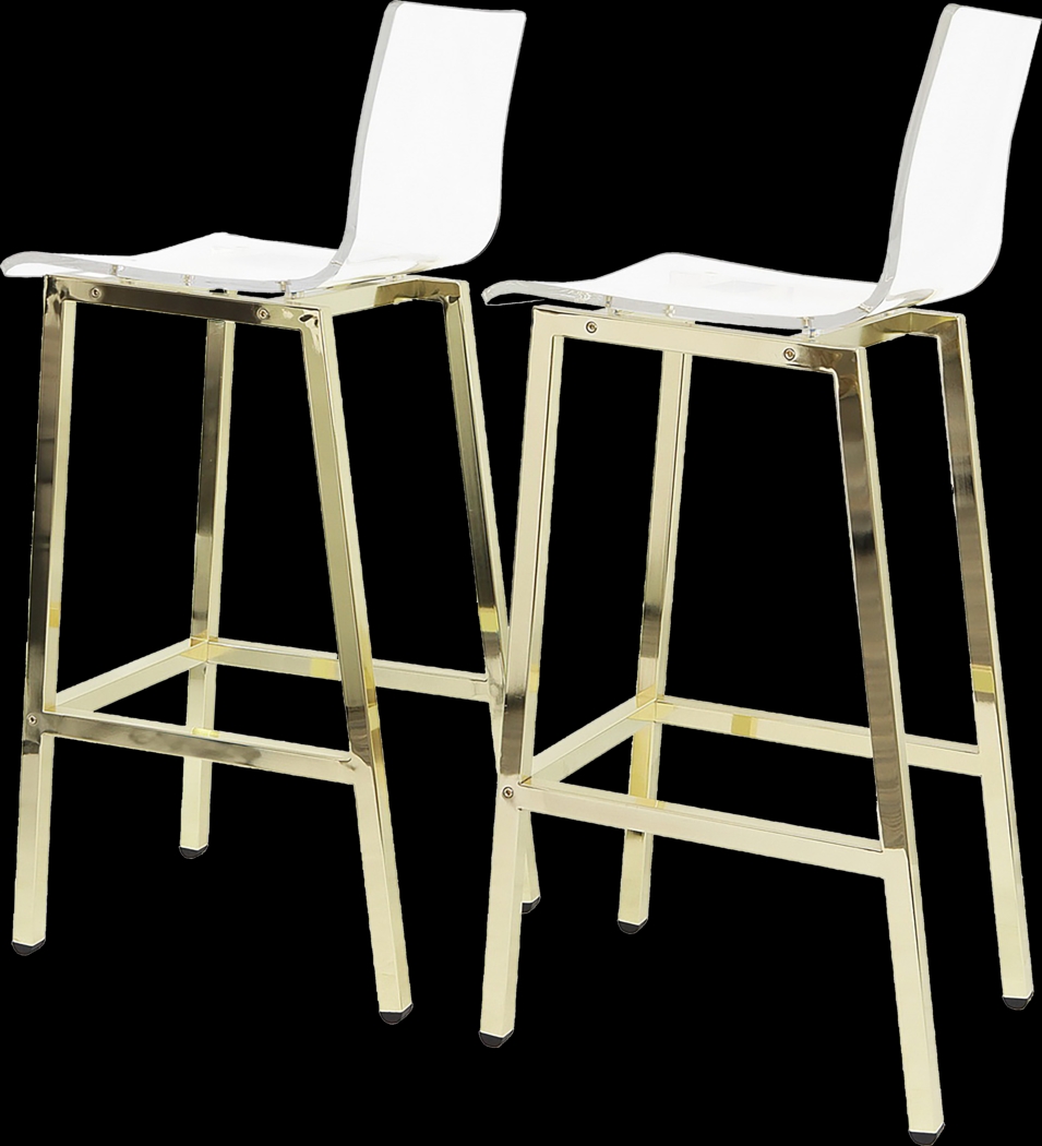 Dixato Gold Bar Stool, Set of 2 - Thumbnail - Image 4