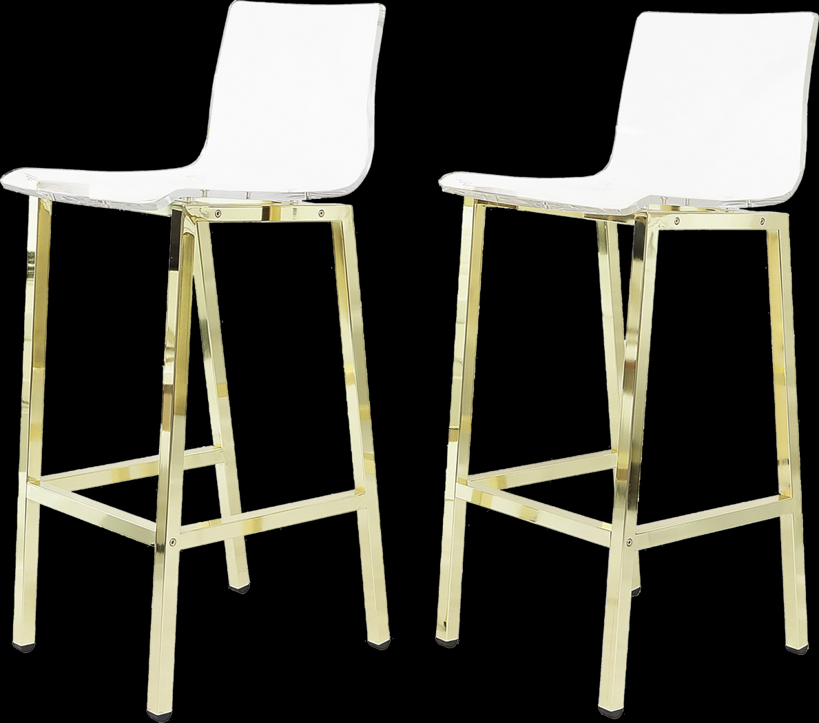 Dixato Gold Bar Stool, Set of 2 - Thumbnail - Image 1