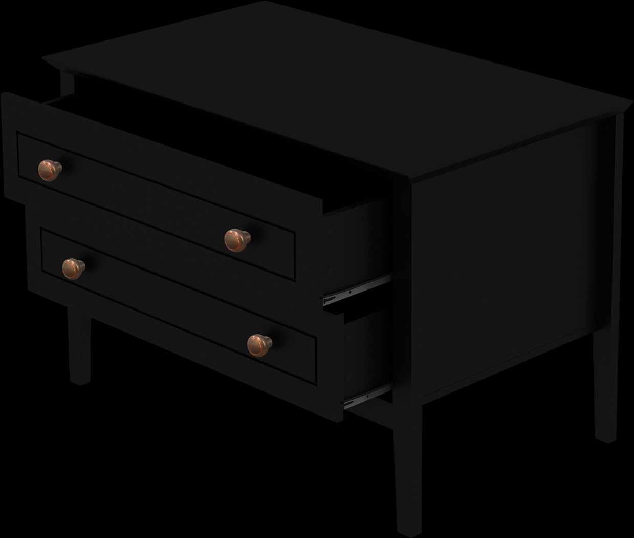 Dixy Black Nightstand - Thumbnail - Image 4