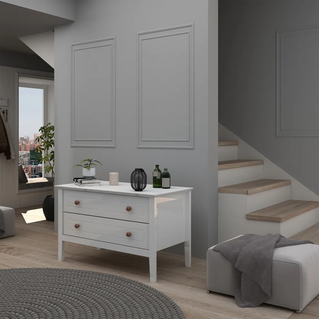 Dixy White Nightstand - Thumbnail - Image 2