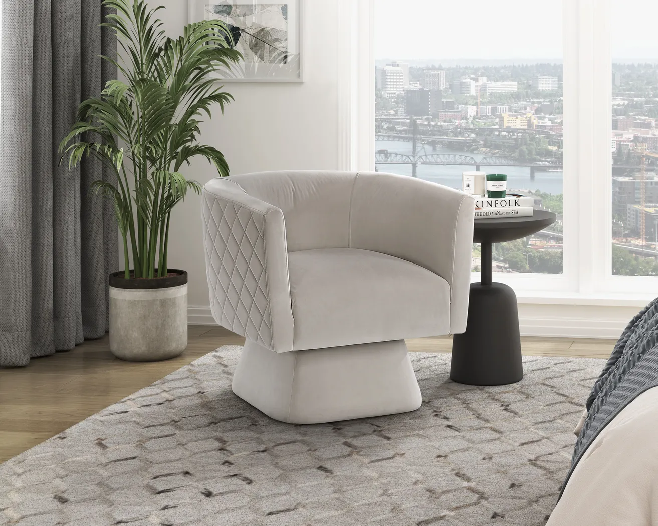 Dnise Beige Accent Chair - Thumbnail - Image 2