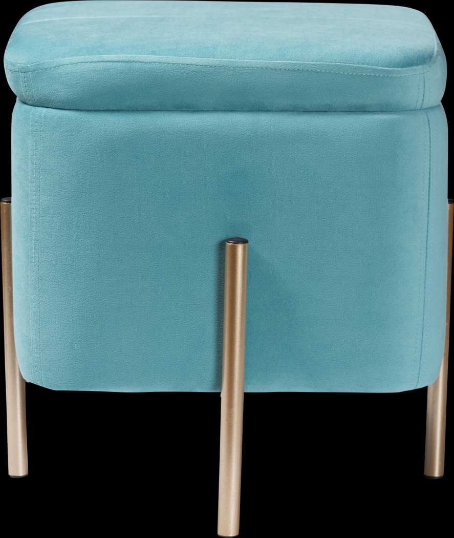 Dobell Blue Ottoman - Thumbnail - Image 3