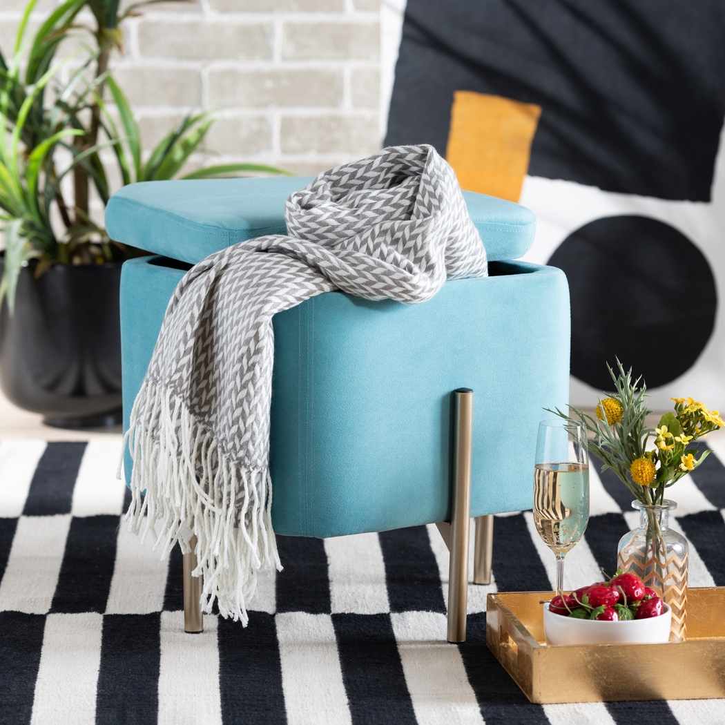 Dobell Blue Ottoman - Thumbnail - Image 7