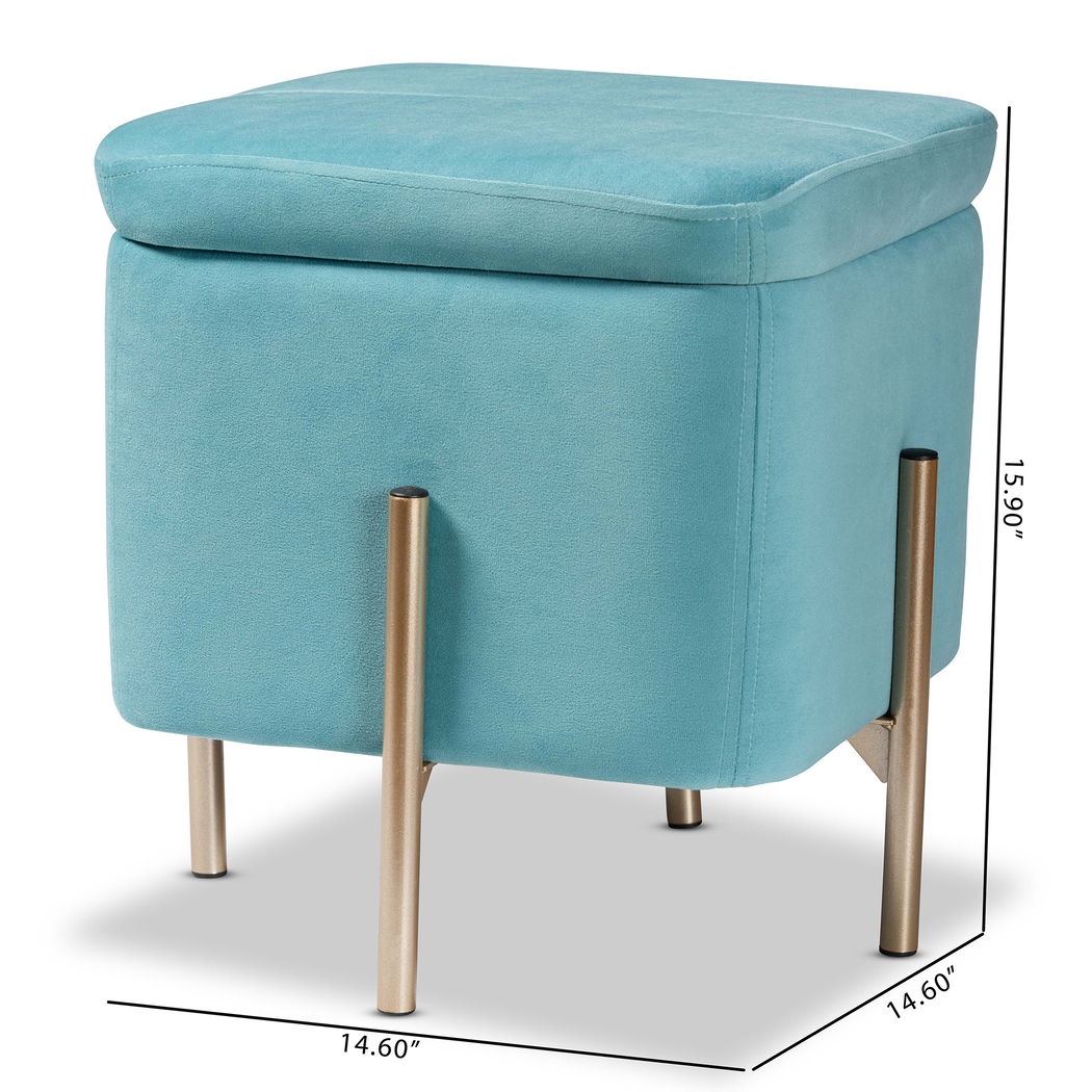 Dobell Blue Ottoman - Thumbnail - Image 8