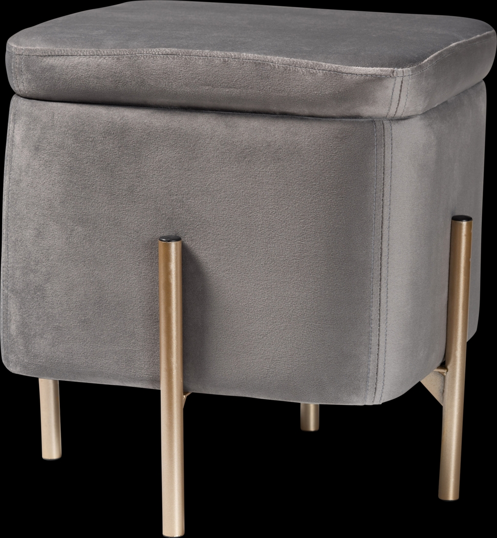 Dobell Gray Ottoman - Thumbnail - Image 1