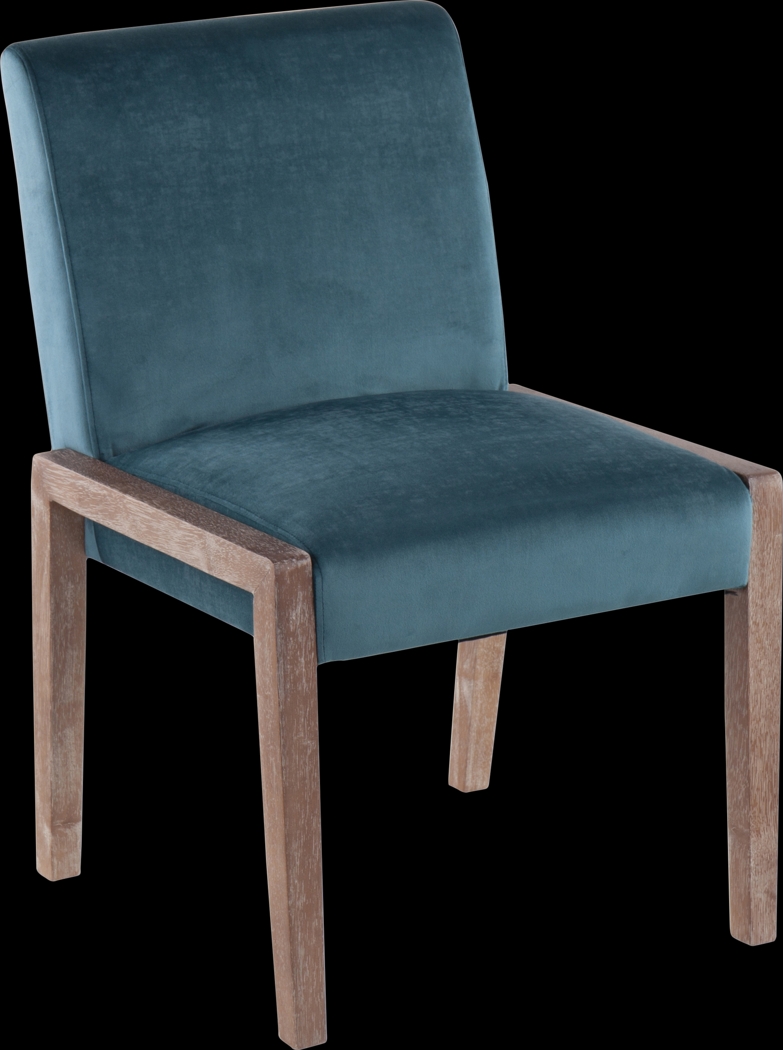 Dobester II Teal Side Chair, Set of 2 - Thumbnail - Image 3