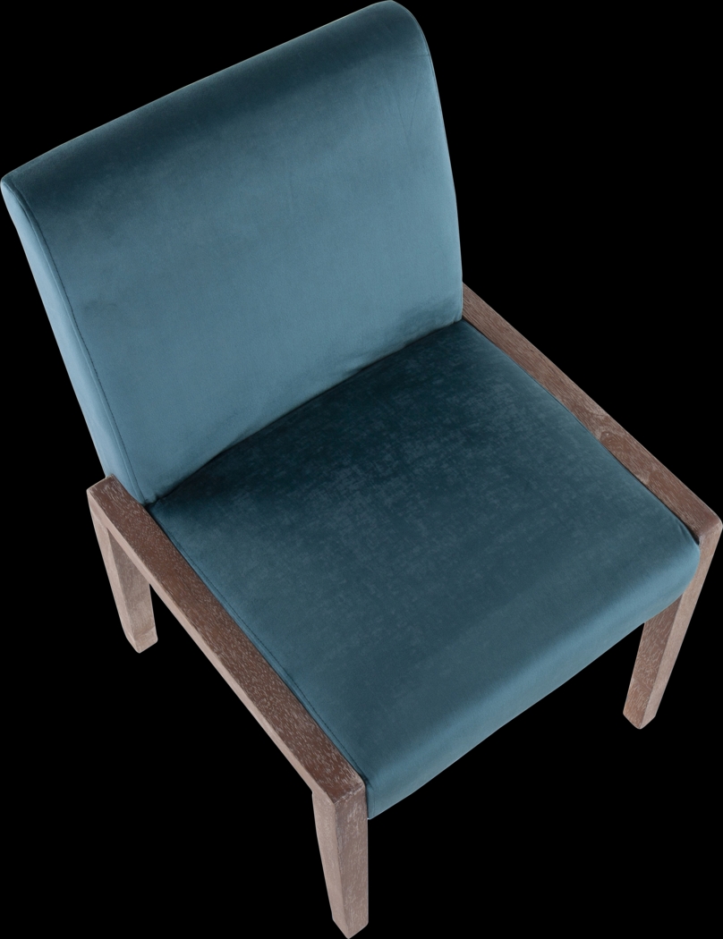 Dobester II Teal Side Chair, Set of 2 - Thumbnail - Image 4