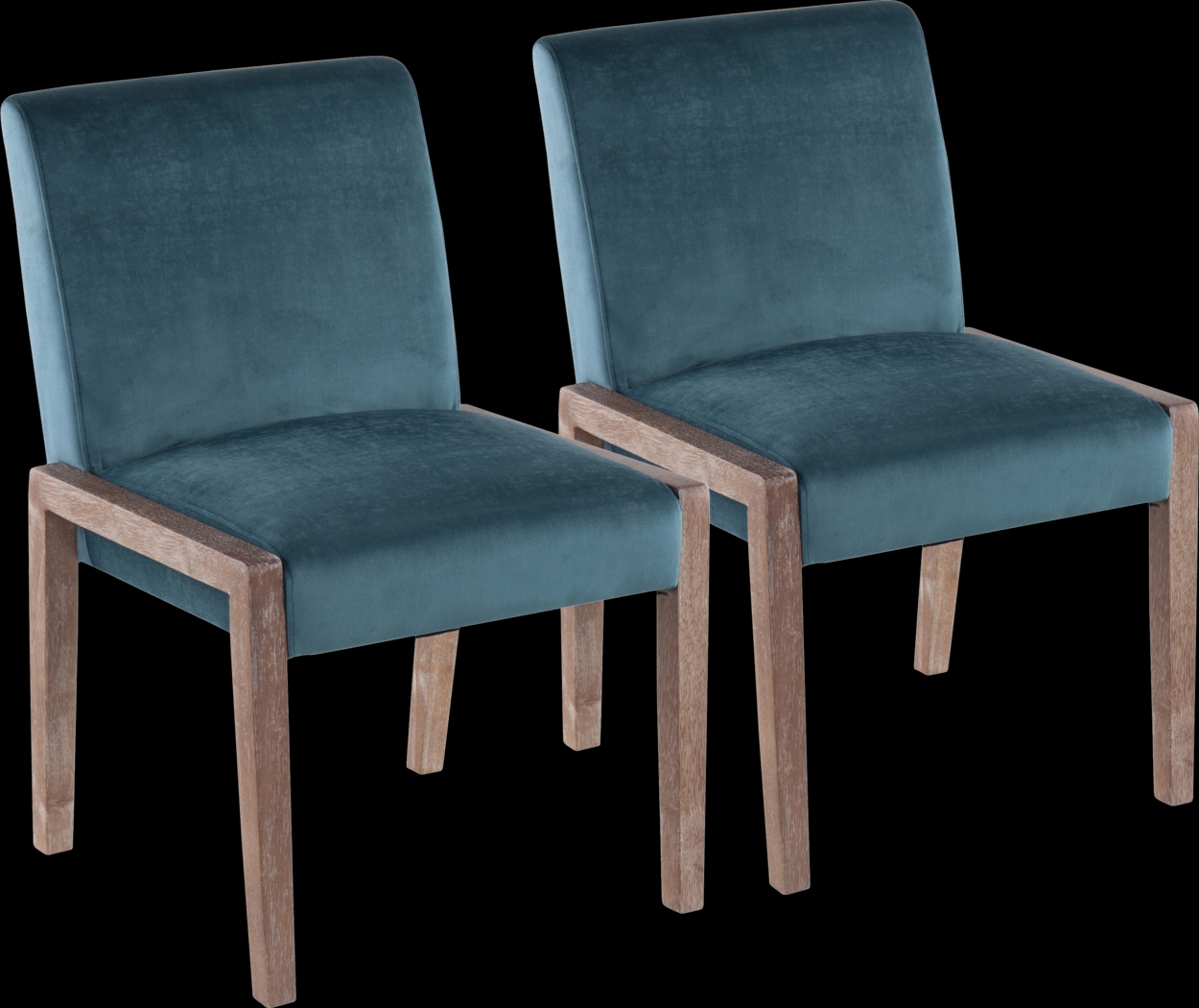 Dobester II Teal Side Chair, Set of 2 - Thumbnail - Image 1