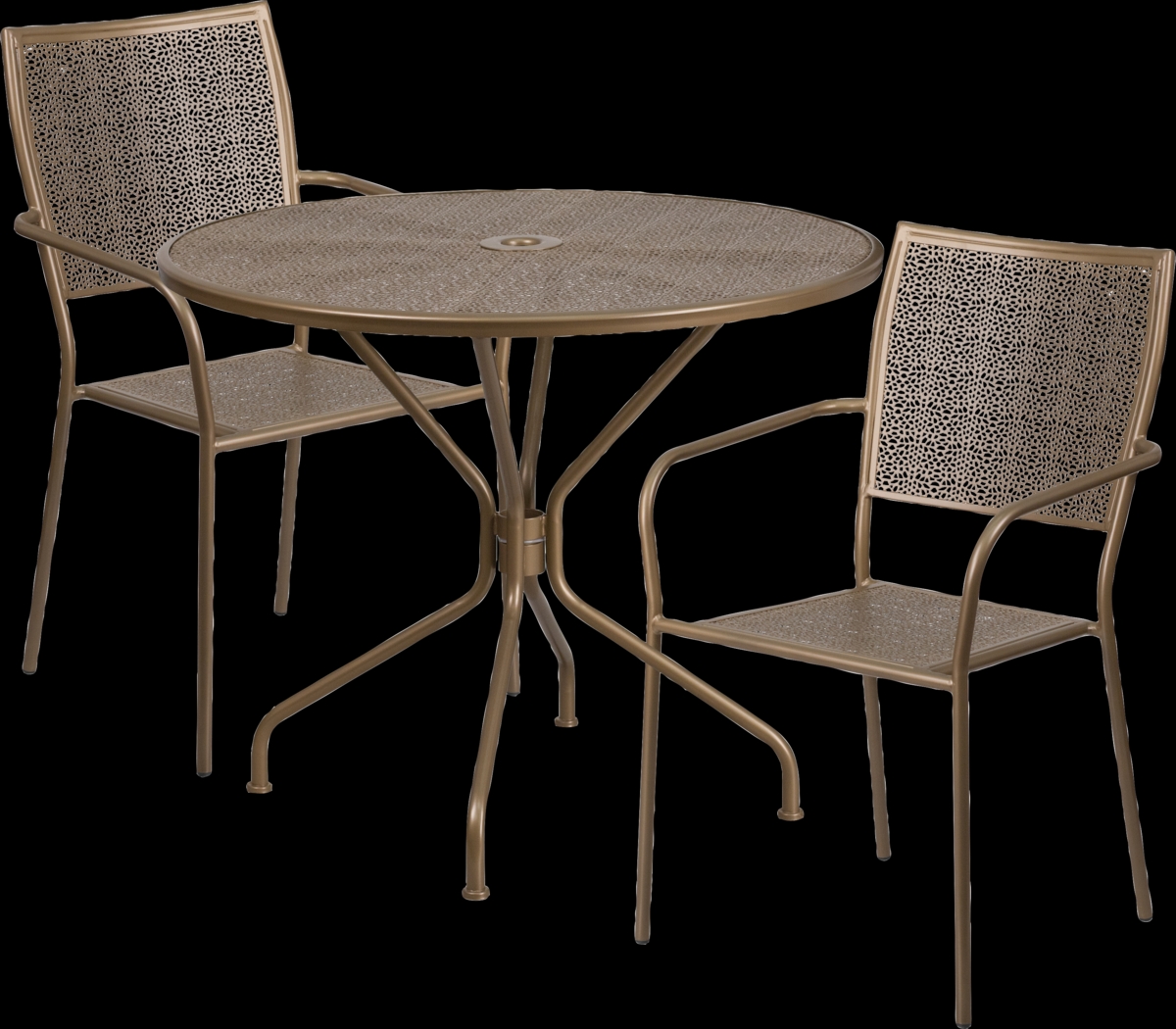 Dockside Gold 3 Pc 35 in. Round Patio Set - Thumbnail - Image 1