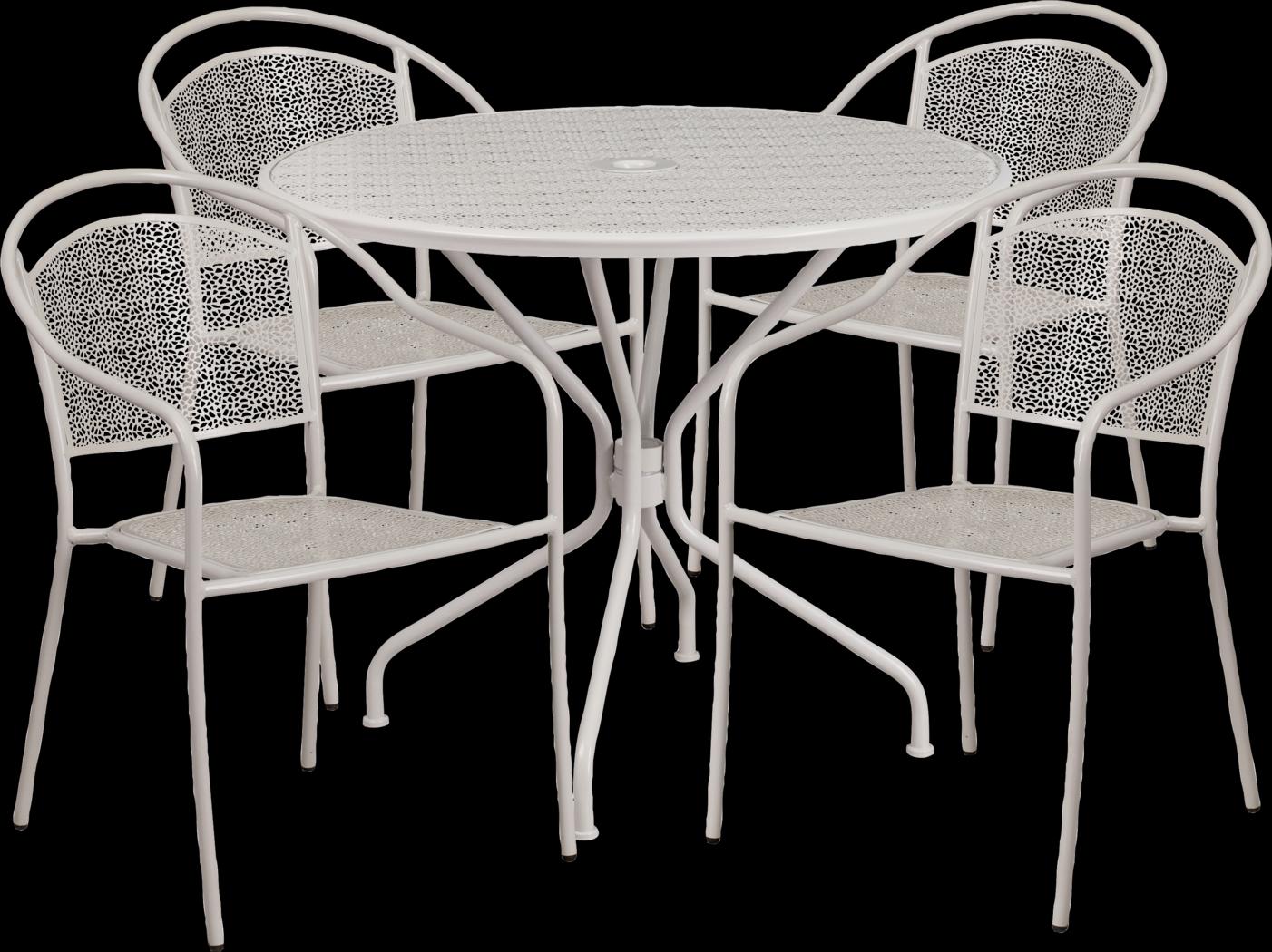 Dockside Light Gray 5 Pc 35 in. Round Patio Set - Thumbnail - Image 1