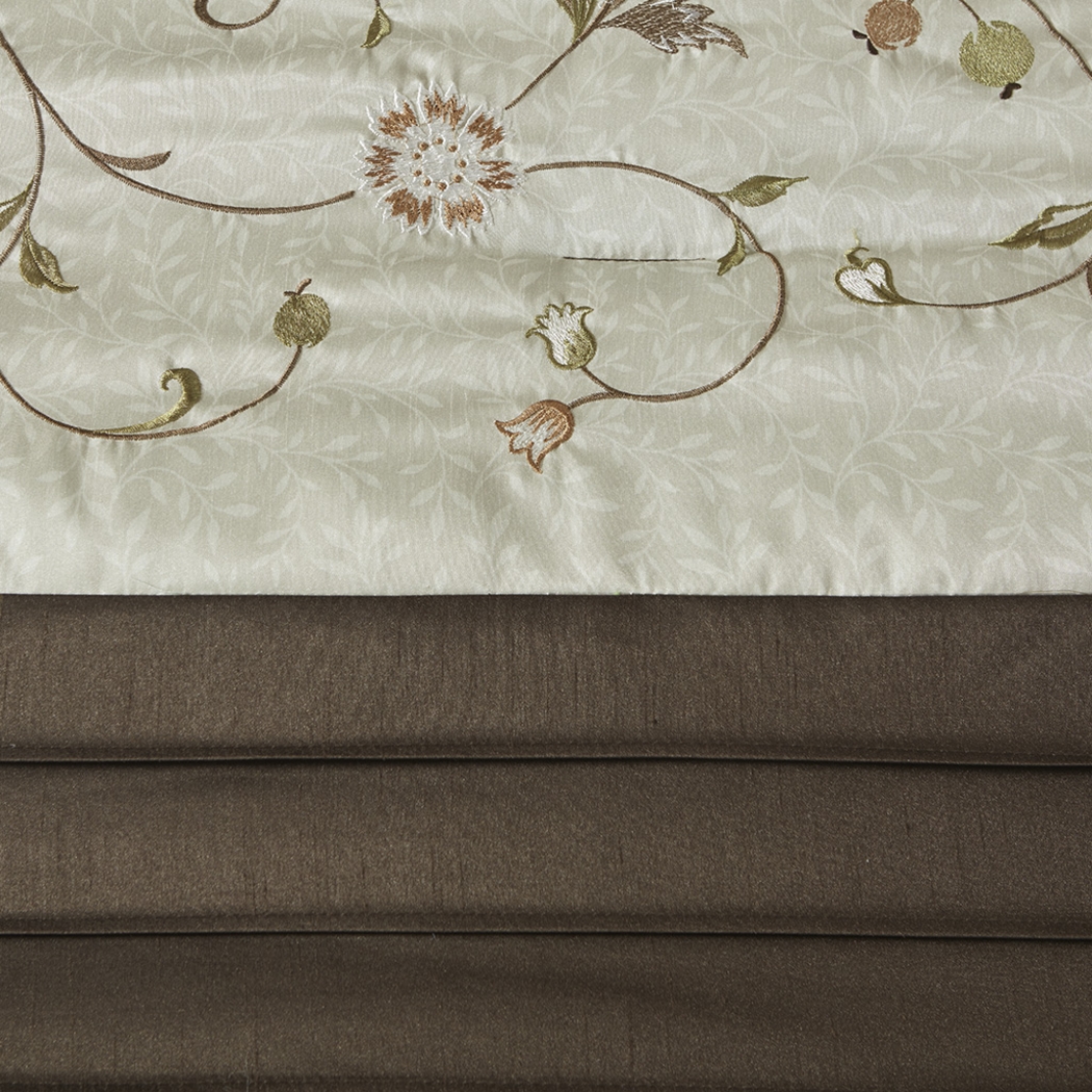 Dodt Green Brown 7 Pc Queen Comforter Set - Thumbnail - Image 5