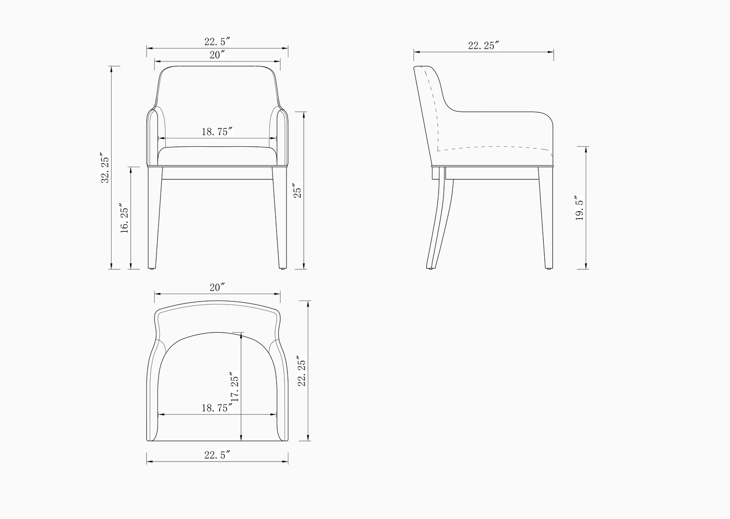Doescher Cream Arm Chair - Thumbnail - Image 10