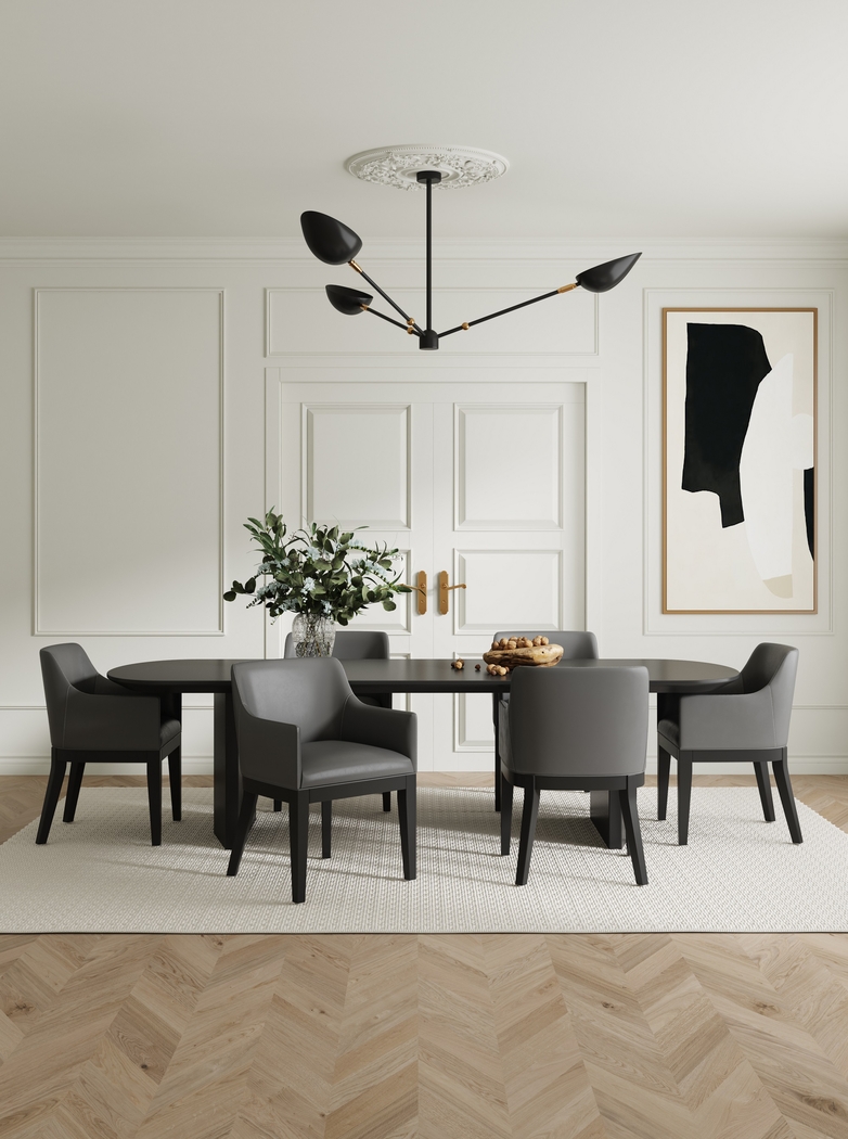 Doescher Gray Arm Chair - Thumbnail - Image 2