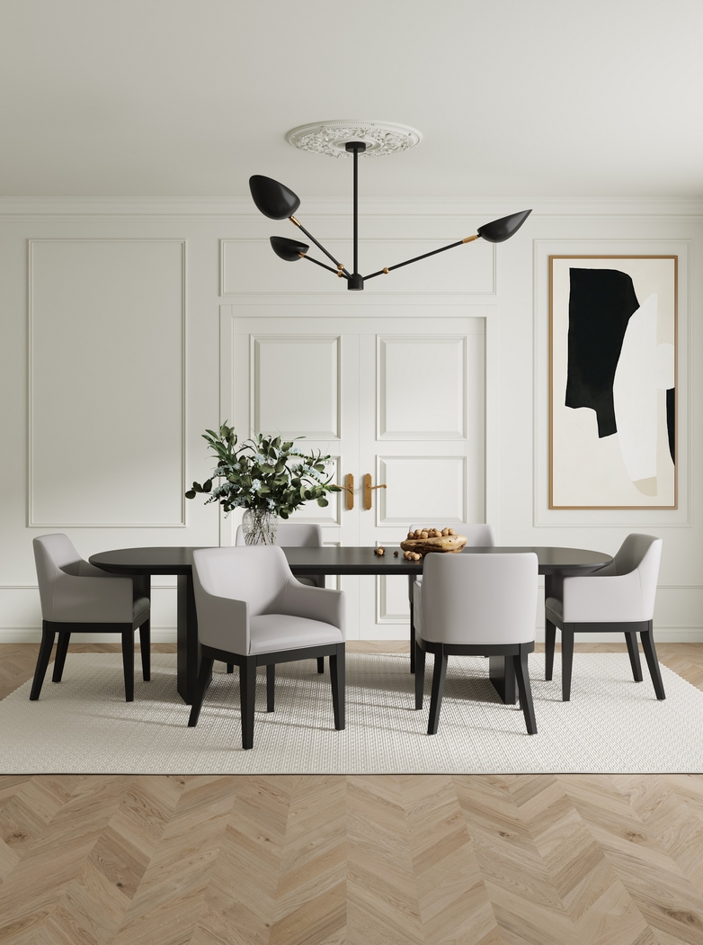 Doescher Light Gray Arm Chair - Thumbnail - Image 2