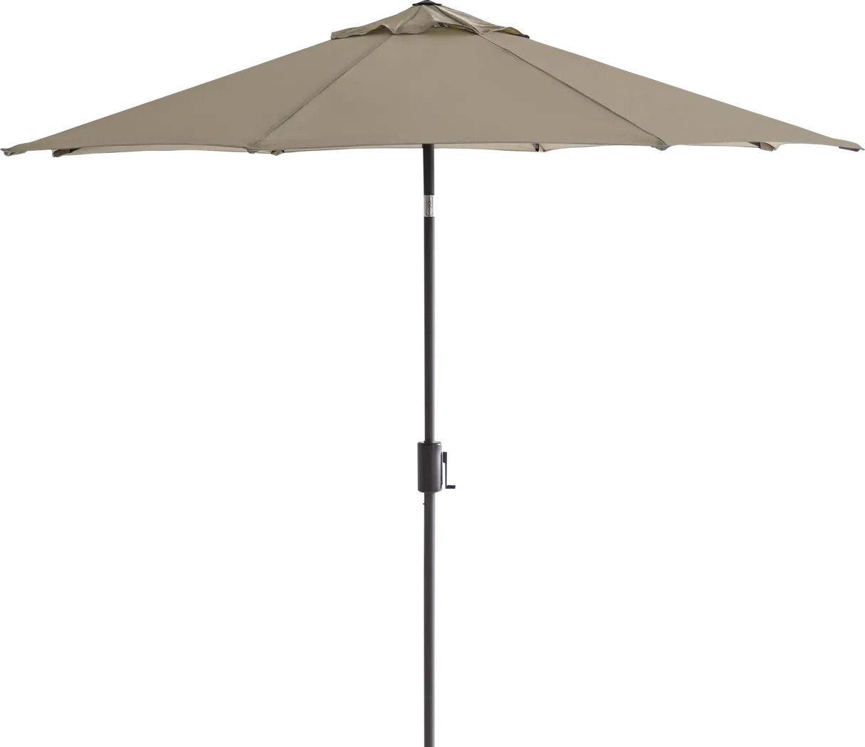 Doheny Point Bronze 9' Octagon Beige Outdoor Umbrella with 80 lb. Base - Thumbnail - Image 1