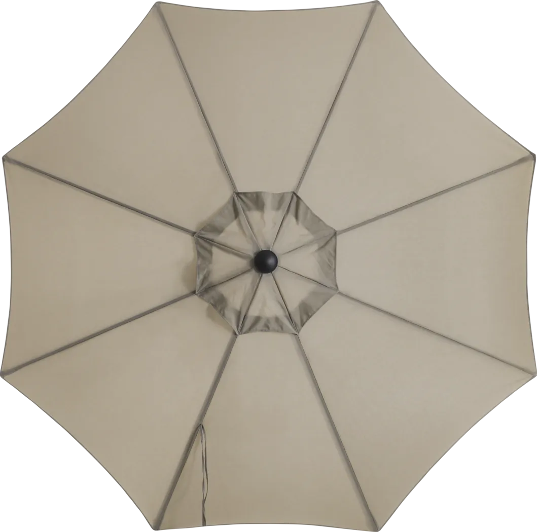 Doheny Point Bronze 9' Octagon Beige Outdoor Umbrella - Thumbnail - Image 3