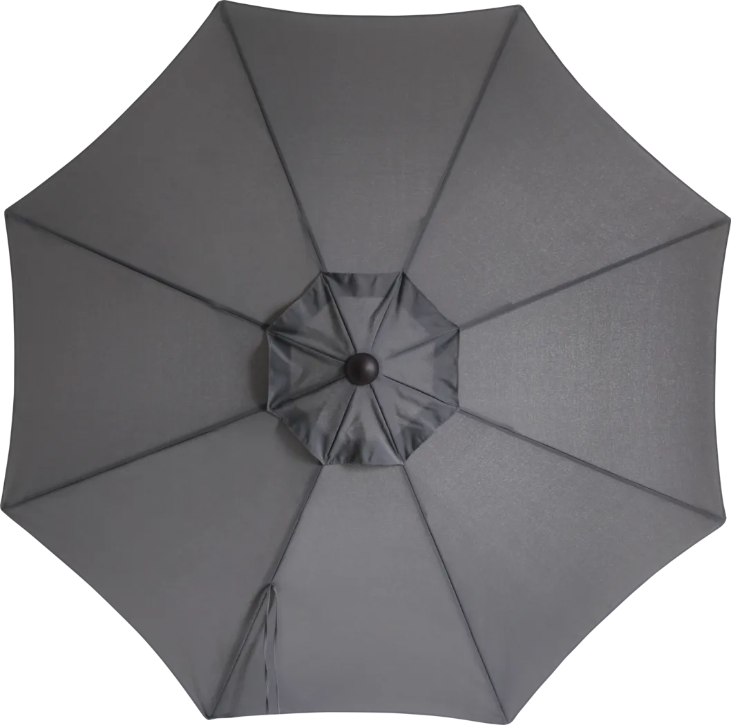 Doheny Point Bronze 9' Octagon Gray Outdoor Umbrella - Thumbnail - Image 3