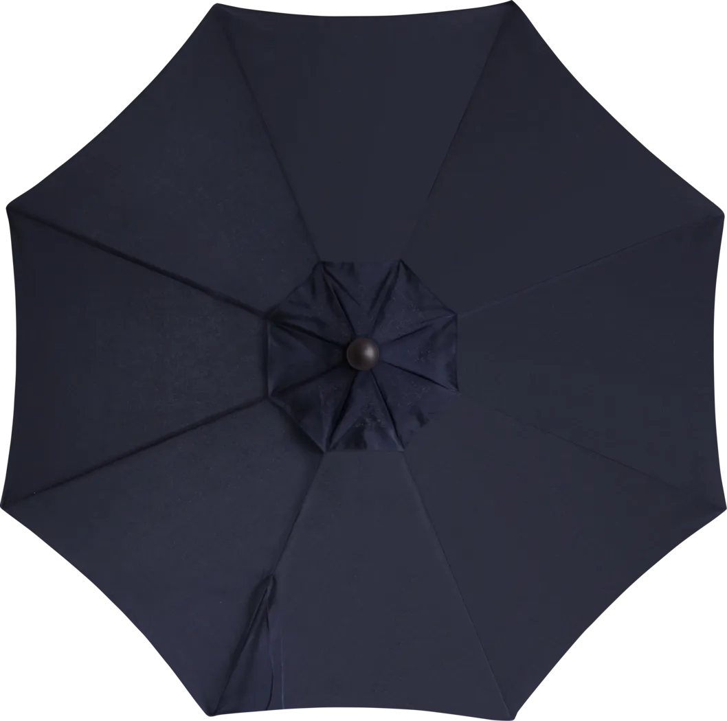 Doheny Point Bronze 9' Octagon Navy Outdoor Umbrella with 50 lb. Base - Thumbnail - Image 3