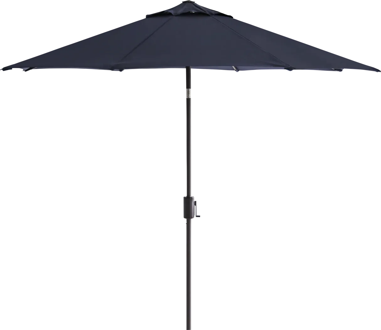 Doheny Point Bronze 9' Octagon Navy Outdoor Umbrella with 80 lb. Base - Thumbnail - Image 1