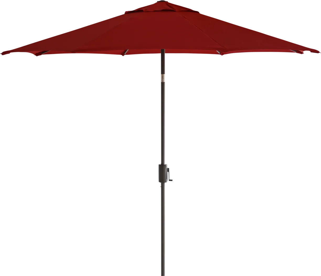 Doheny Point Bronze 9' Octagon Red Outdoor Umbrella with 50 lb. Base - Thumbnail - Image 1
