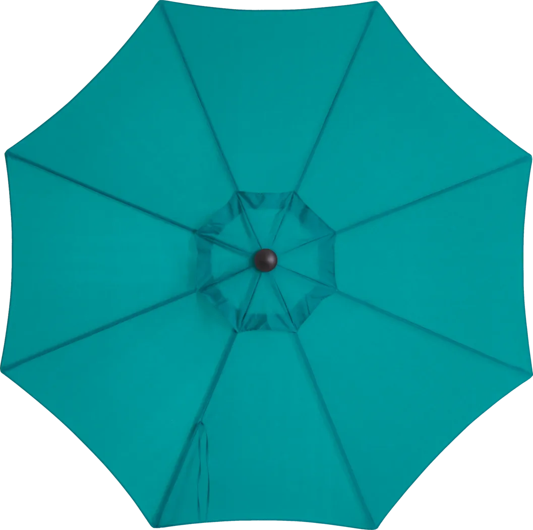 Doheny Point Bronze 9' Octagon Turquoise Outdoor Umbrella with 80 lb. Base - Thumbnail - Image 3