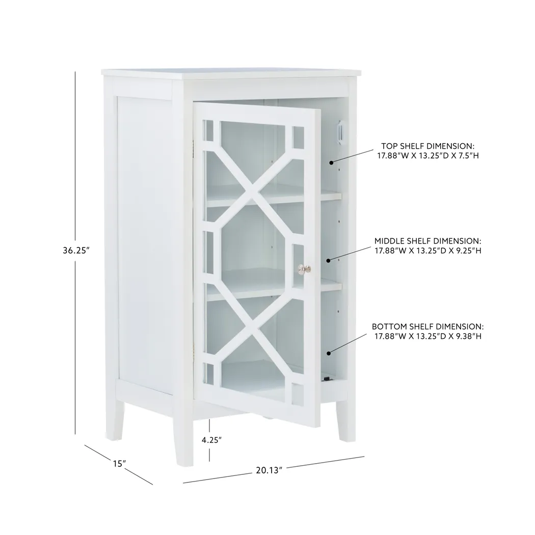Dokuru White Accent Cabinet, Small - Thumbnail - Image 7