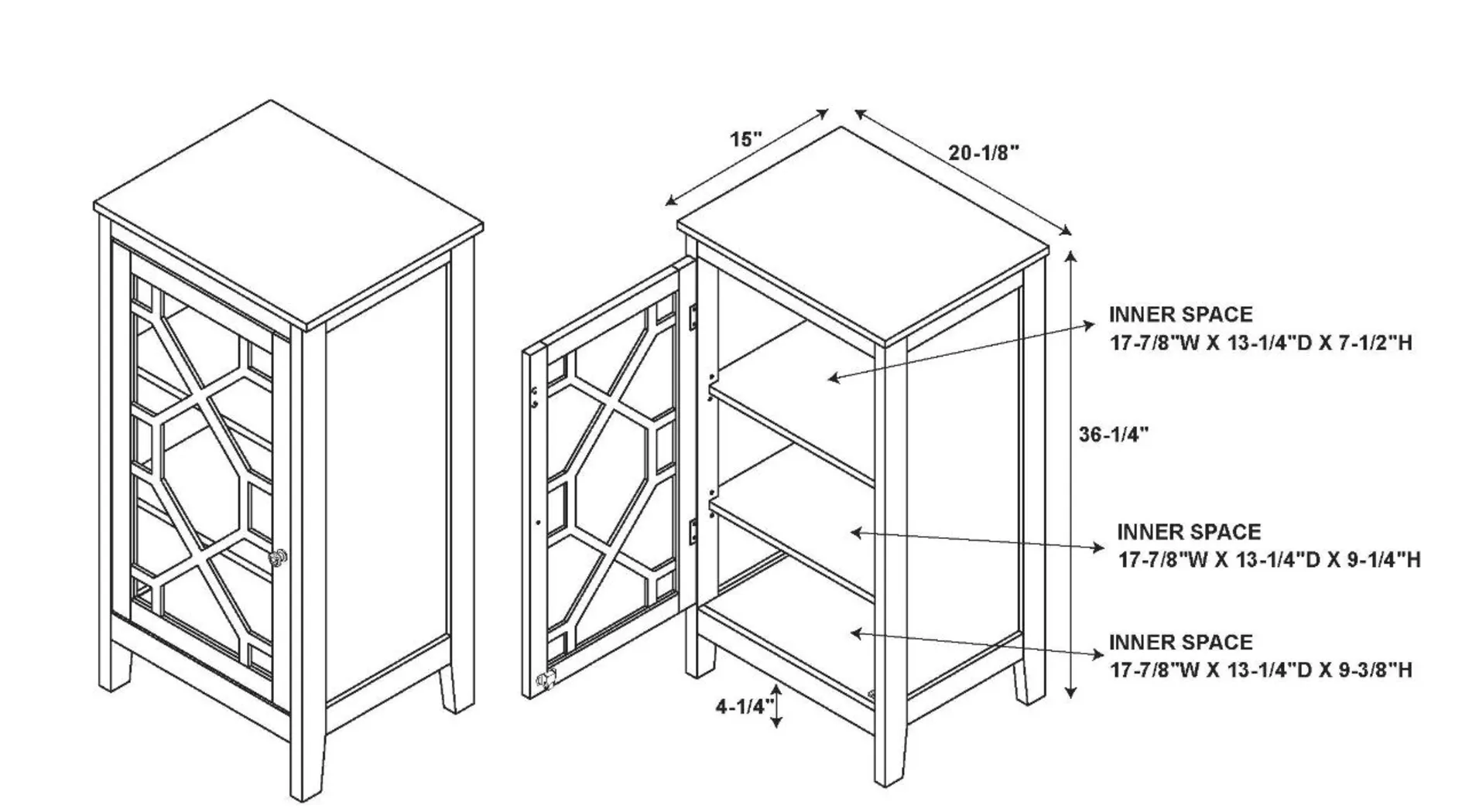 Dokuru White Accent Cabinet, Small - Thumbnail - Image 8