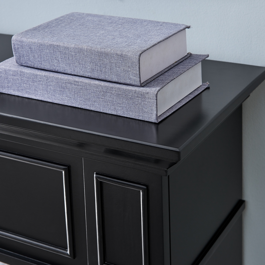 Doliver I Black 45 in. Console, With Color Changing Electric Fireplace - Thumbnail - Image 2