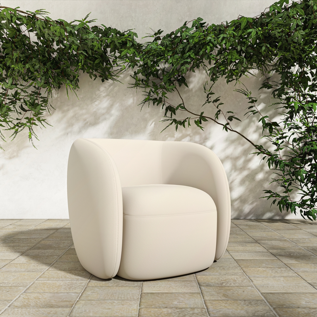 Dollava White Accent Chair - Thumbnail - Image 2