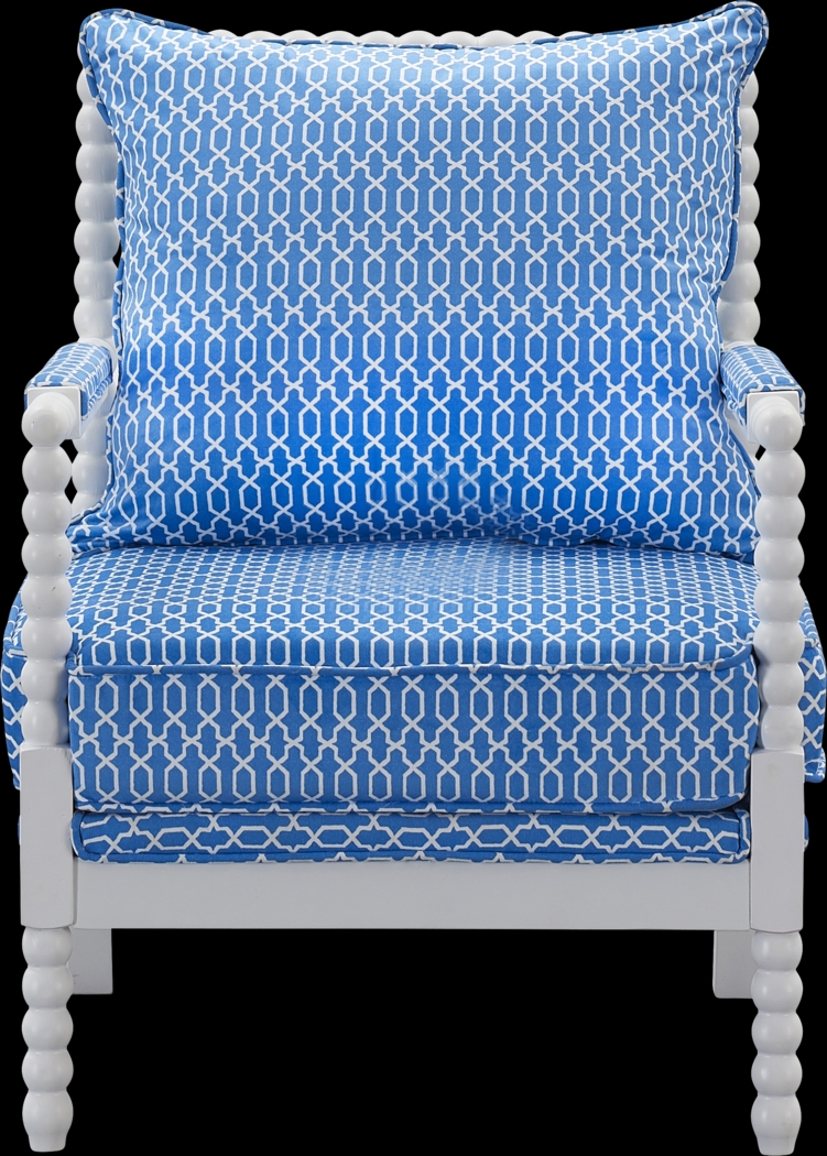Dollison Blue Accent Chair - Thumbnail - Image 2