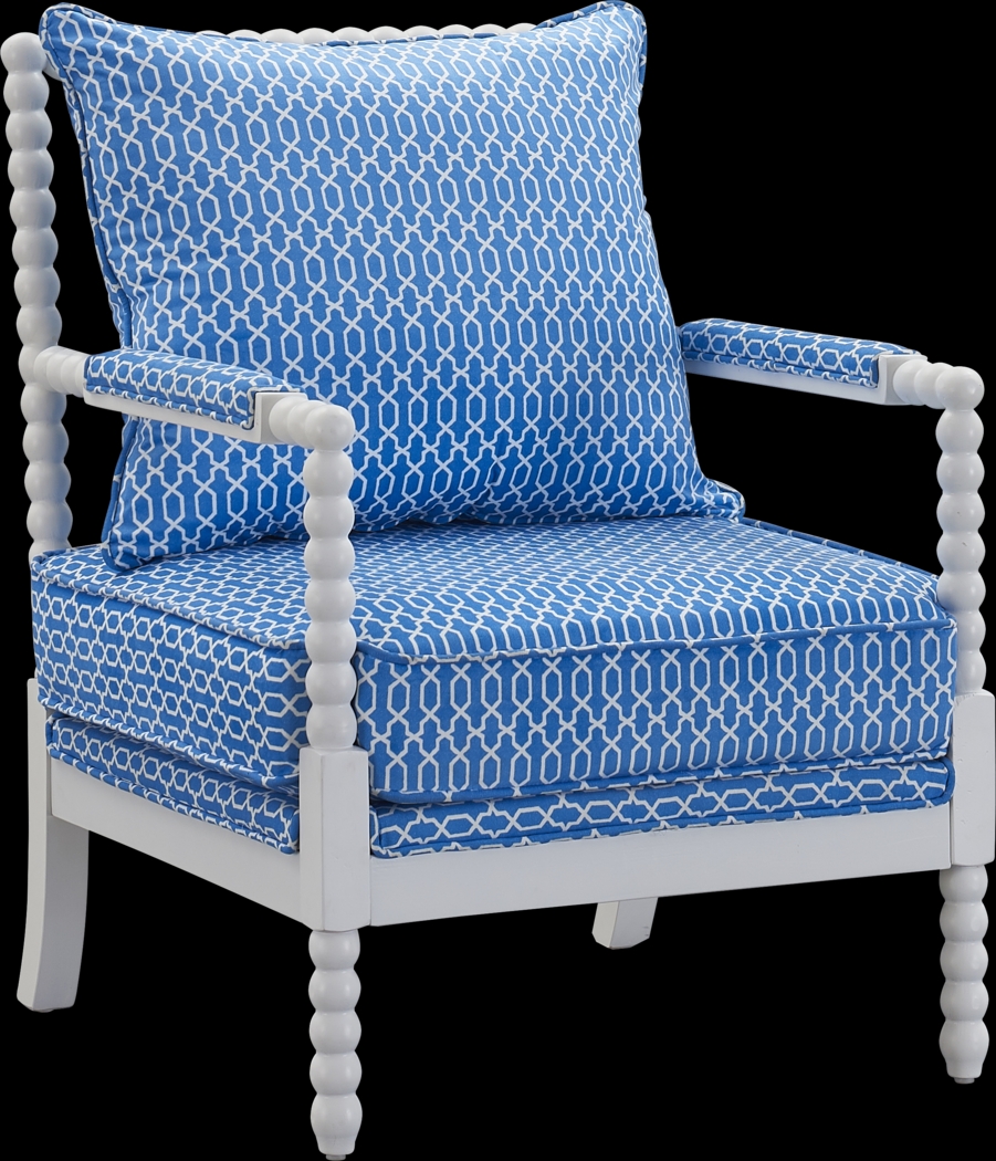 Dollison Blue Accent Chair - Thumbnail - Image 1