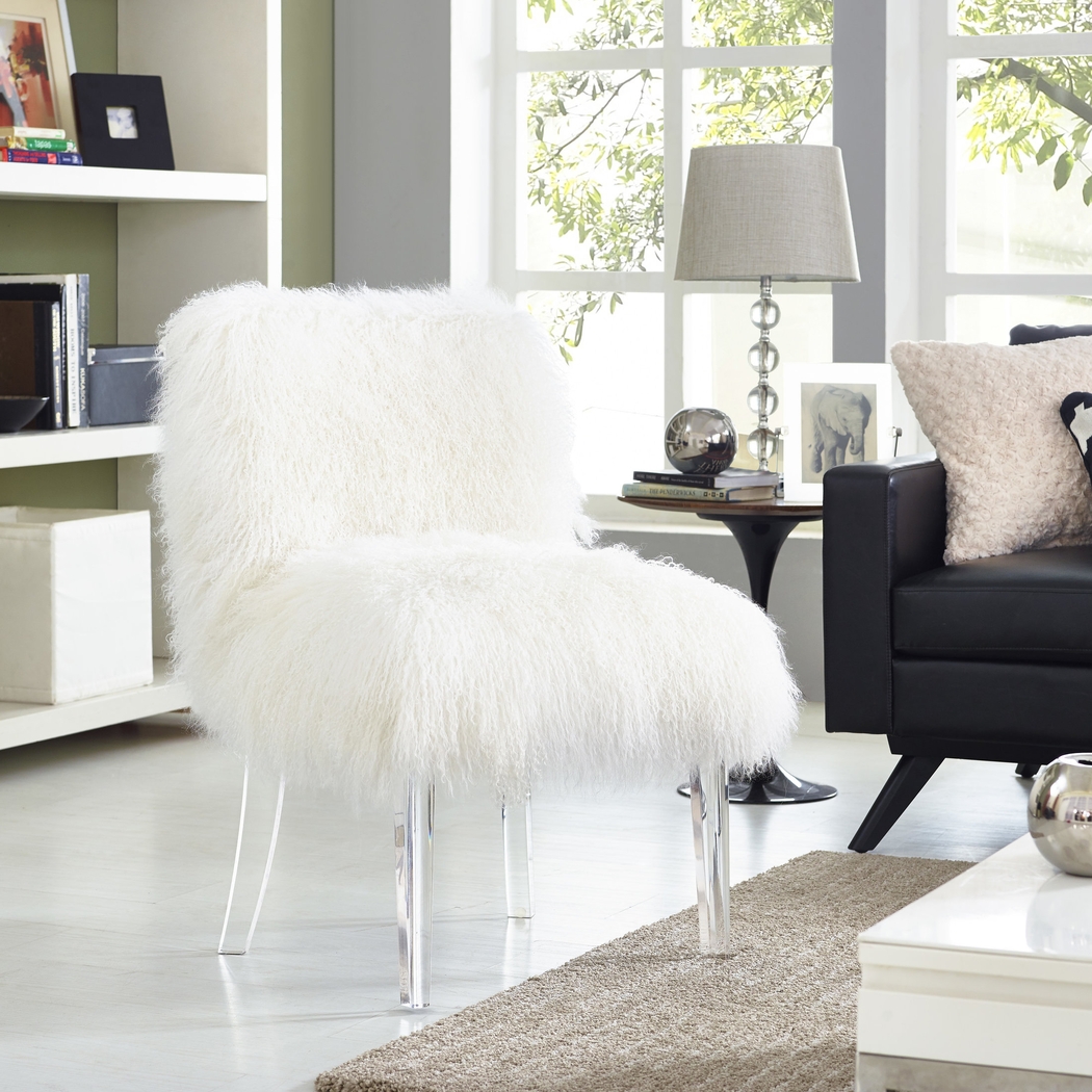 Dolores White Accent Chair - Thumbnail - Image 2
