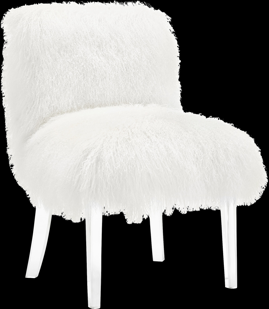 Dolores White Accent Chair - Thumbnail - Image 1