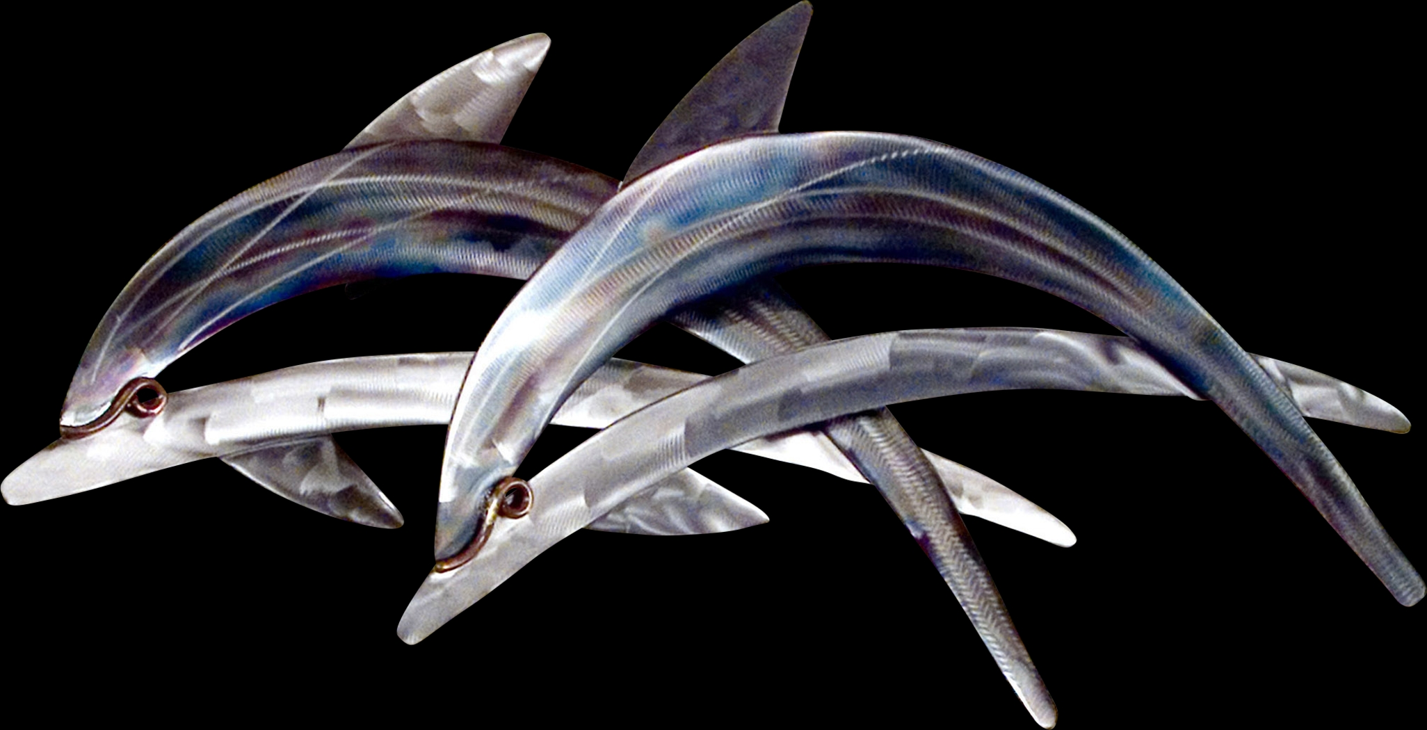 Dolphins II Blue Indoor/Outdoor Wall Art - Thumbnail - Image 1