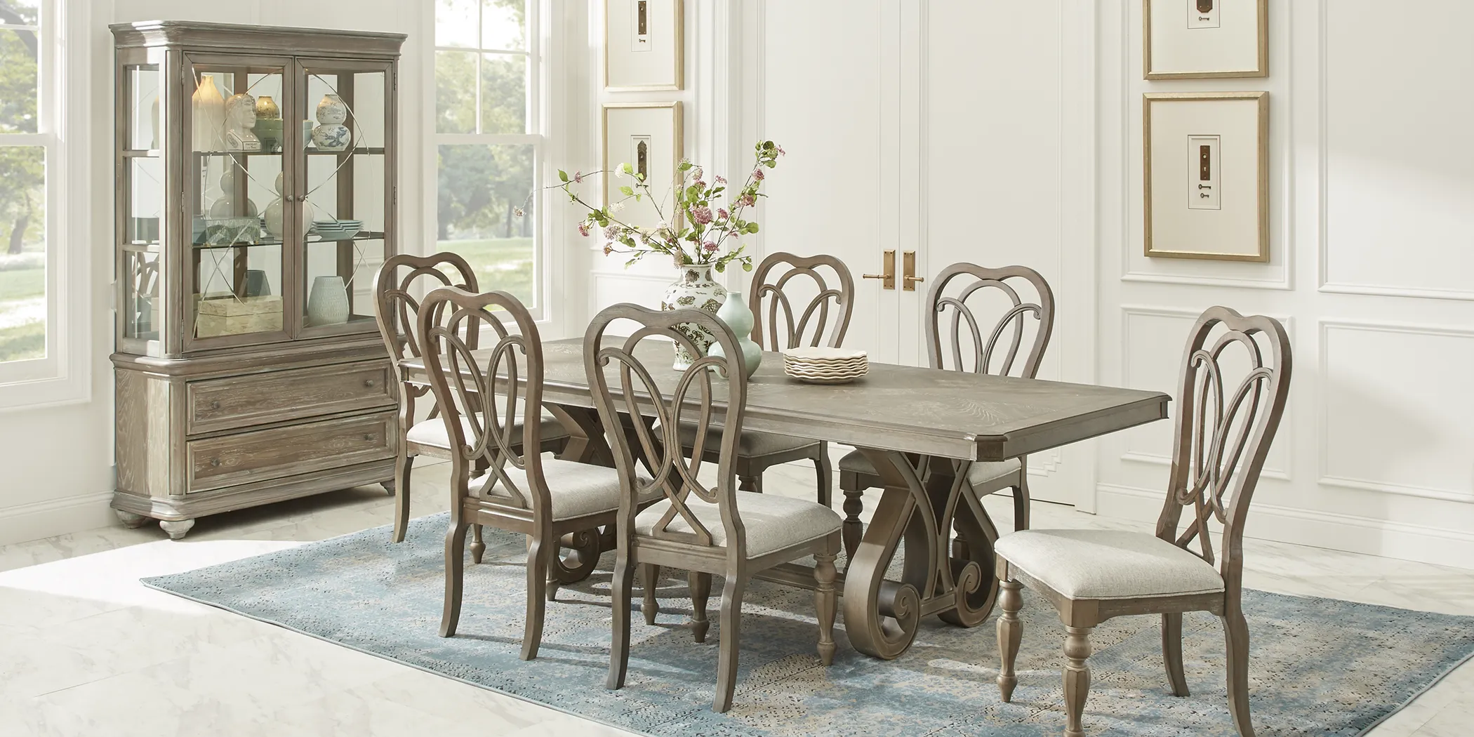 Dolshire Light Walnut Rectangle Dining Table - Thumbnail - Image 2