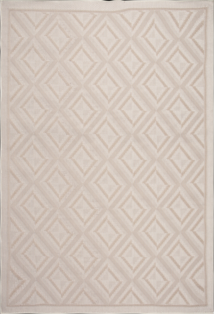 Dolure Beige 6'6 x 9' Indoor/Outdoor Rug - Thumbnail - Image 1