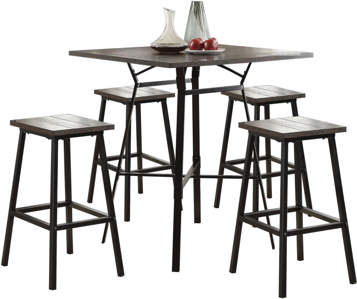 Dolvin Brown 5 Pc Bar Height Dining Set - Thumbnail - Image 1
