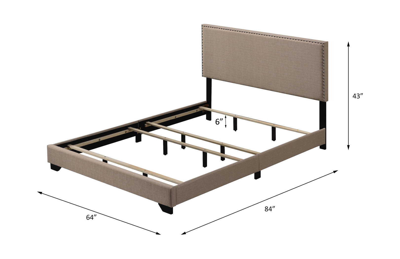 Domangue Beige Queen Bed - Thumbnail - Image 5