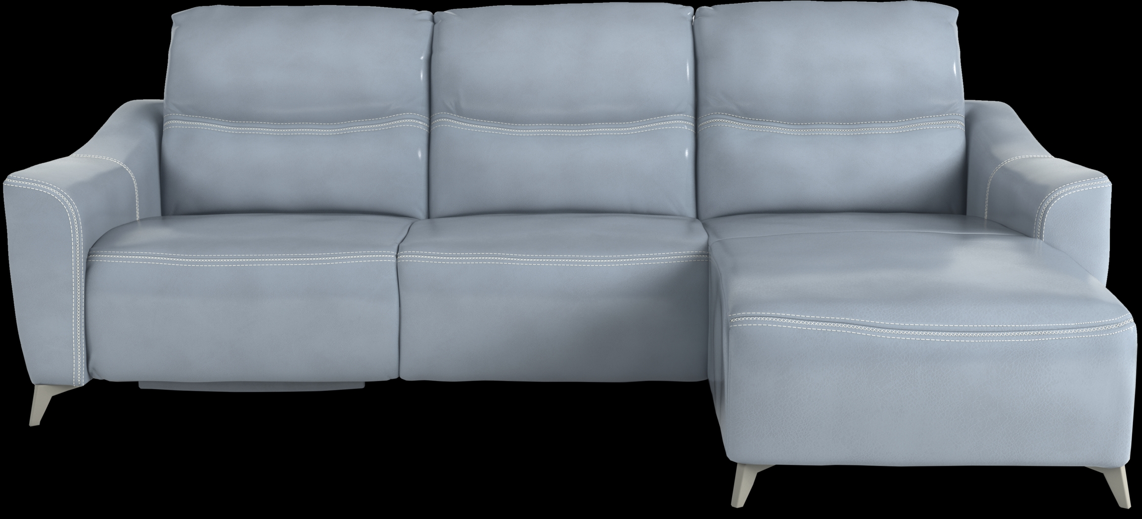 Domio Hydra Leather 6 Pc Power Reclining Sectional Living Room - Thumbnail - Image 2