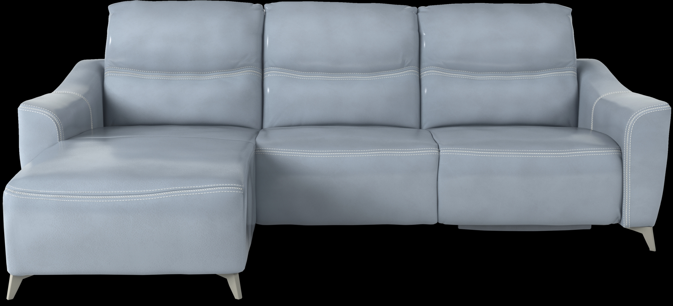 Domio Hydra Leather 3 Pc Sectional - Thumbnail - Image 1