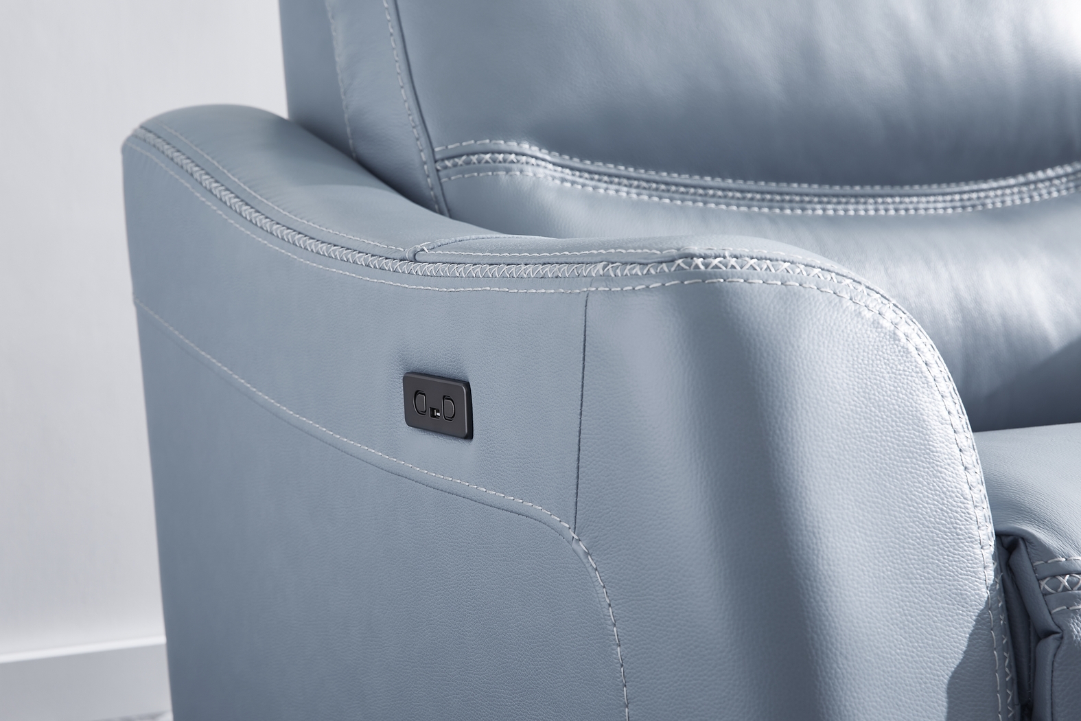 Domio Hydra Leather 6 Pc Power Reclining Sectional - Thumbnail - Image 3