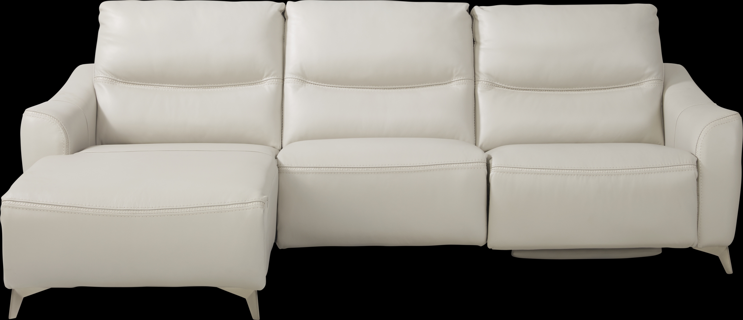 Domio Stone Leather 3 Pc Power Reclining Sectional - Thumbnail - Image 1