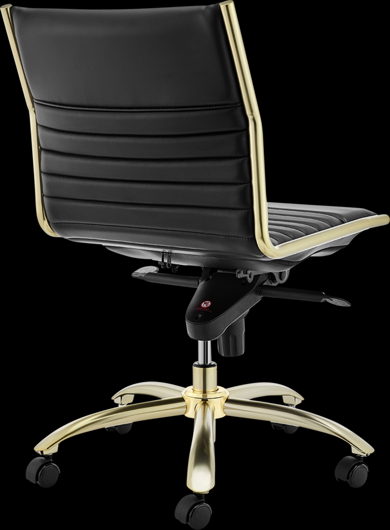Domivara Black Armless Office Chair - Thumbnail - Image 4