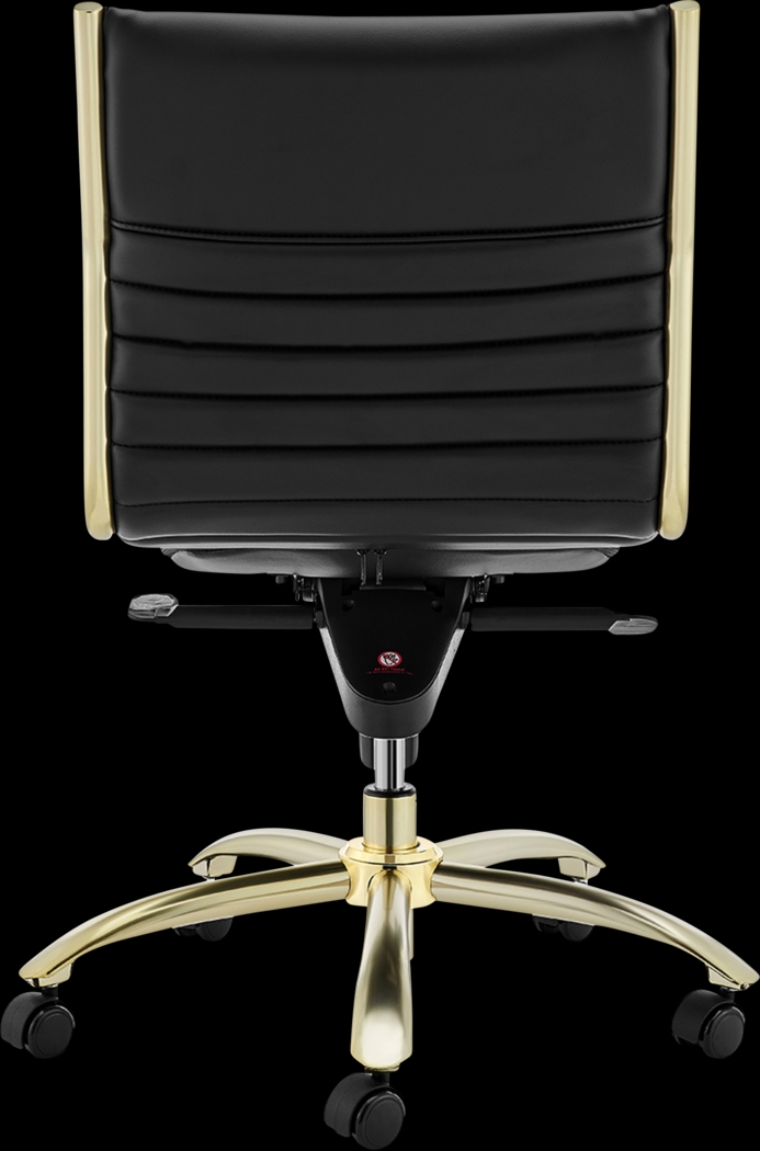 Domivara Black Armless Office Chair - Thumbnail - Image 5