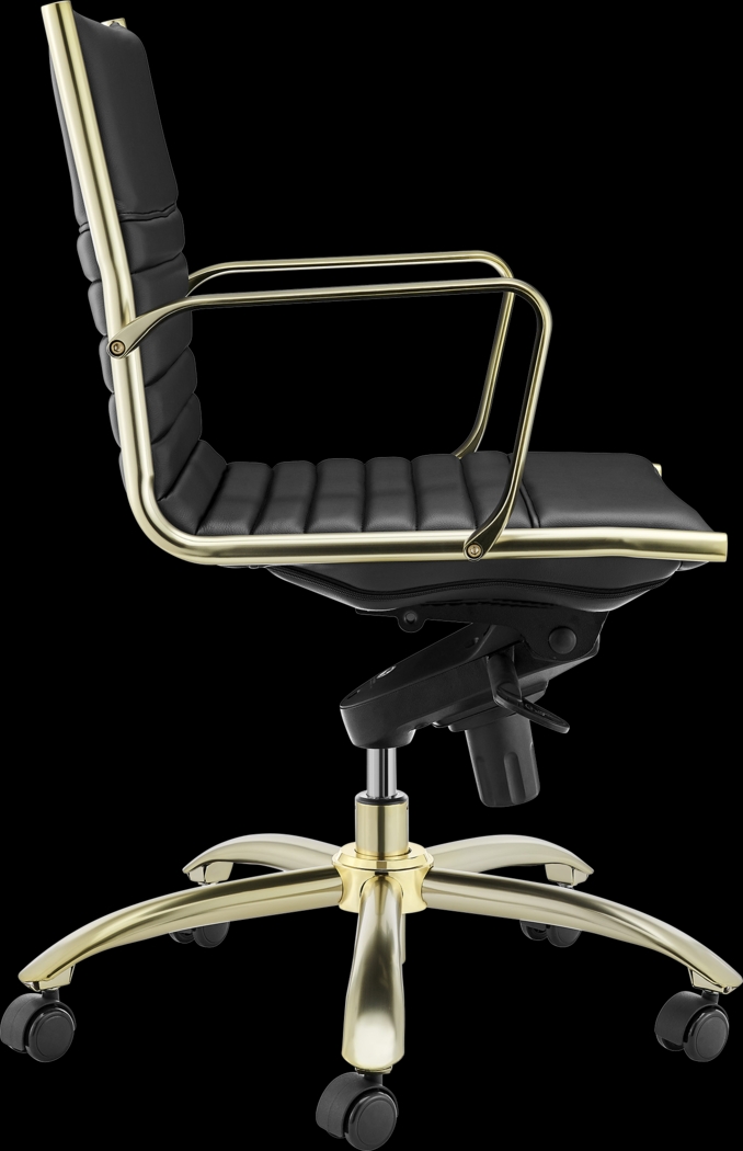 Domivara Black Low Office Chair - Thumbnail - Image 5